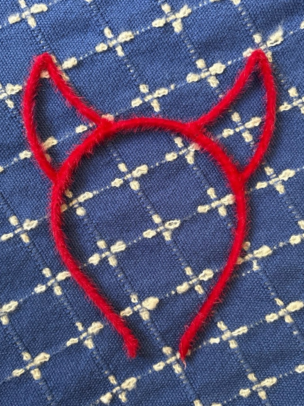 Red Fuzzy Devil Ear Headband